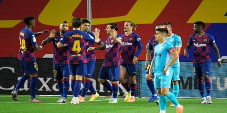 Barcelona derrotó al Leganés y se mantiene como líder de La Liga