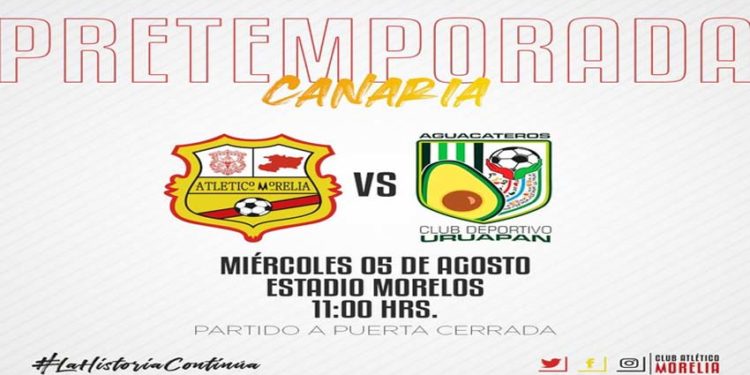 Atlético Morelia enfrentará a Aguacateros CDU en partido de preparación