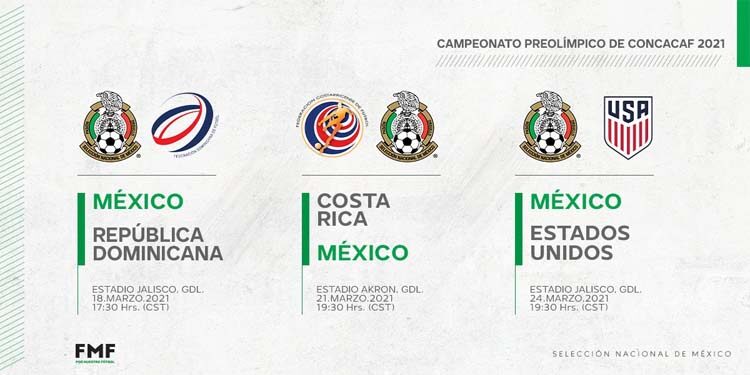 Confirman el calendario de juegos del Preolímpico de Concacaf