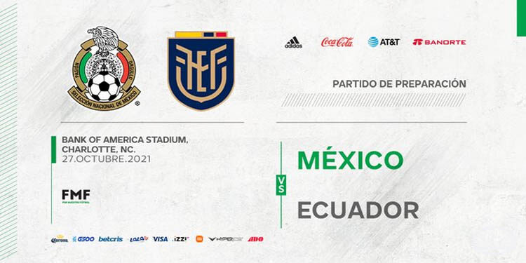 México enfrentará a Ecuador el 27 de octubre en Estados Unidos