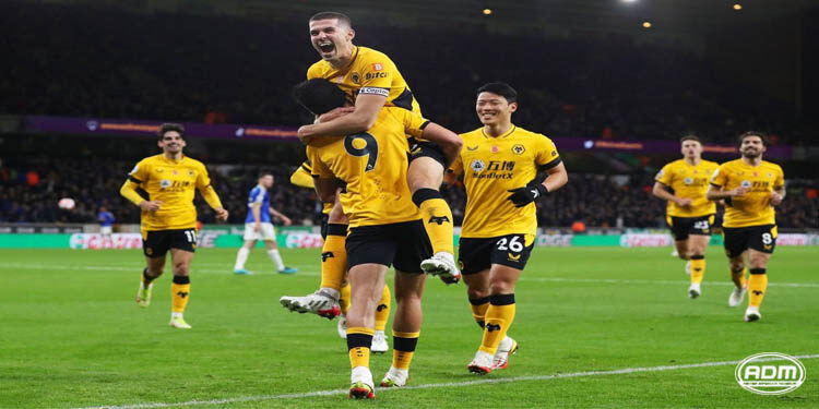 Raúl Jiménez anotó su gol 50 con los Wolves en el triunfo ante el Everton