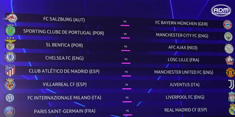 Así se jugarán los Octavos de Final de la Champions League