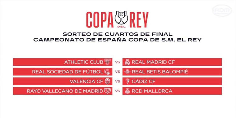 Definidos los Cuartos de Final de la Copa del Rey