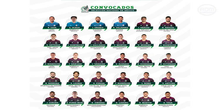 México anuncia a sus convocados para enfrentar a Jamaica, Costa Rica y Panamá