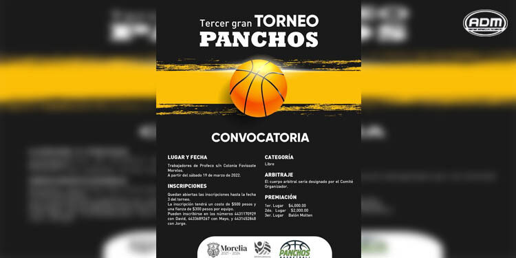 IMCUFIDE convoca al Torneo de Basquetbol “Panchos 2022”