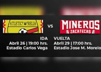 Los días 26 y 29 de abril, Morelia enfrentará a Mineros