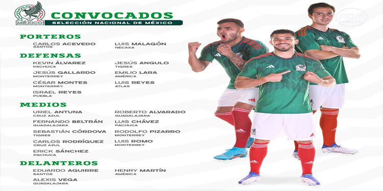 México anuncia a los convocados para enfrentar a Paraguay