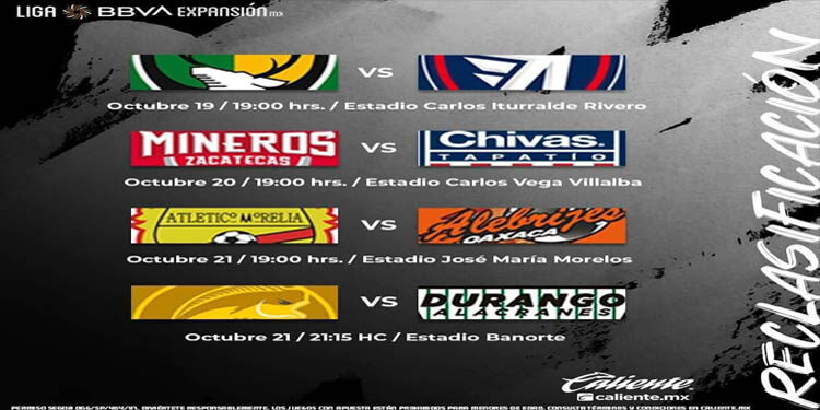 Listos los horarios de la Reclasificación en la Liga Expansión