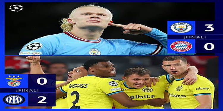 El Manchester City y el Inter acarician Semifinales de la Champions League
