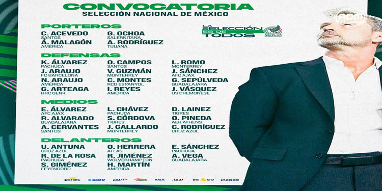 México anuncia a los convocados para la Nations League y Copa Oro