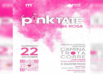 DIF Morelia convoca a la carrera Pinktate de Rosa con causa contra el cáncer de mama