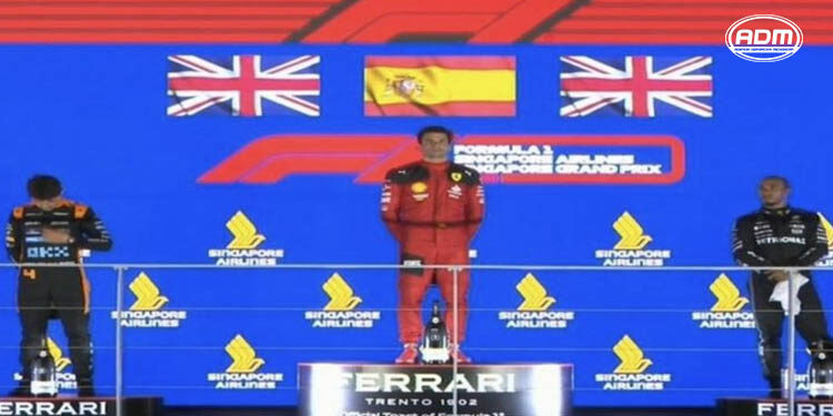 Carlos Sainz acaba gana el GP de Singapur y acaba con la racha de Red Bull y Verstappen