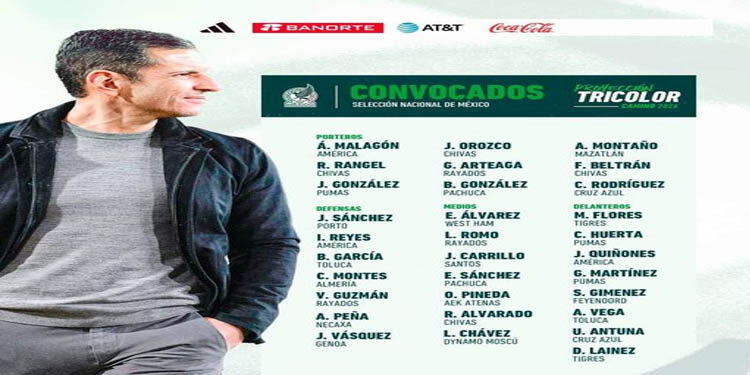 México anuncia su lista preliminar de convocados para la Copa América
