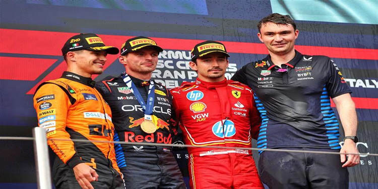 Max Verstappen logra sufrida victoria en Imola